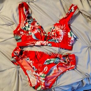 3/15 Kona Sol red floral bikini